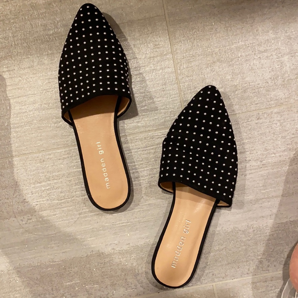 Black stud shoes